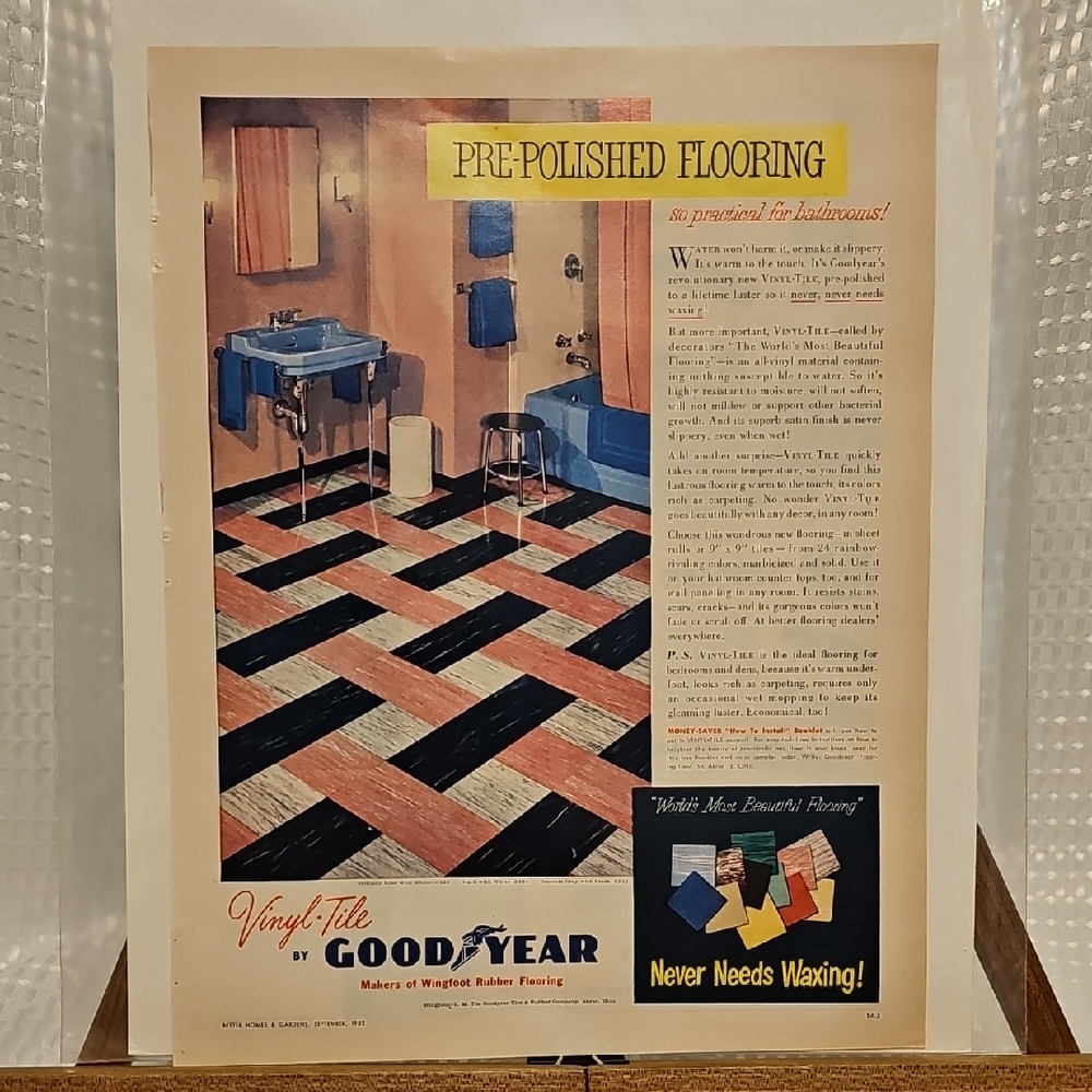 VTG - Vinyl Tile Flooring Advertisement - Goodyear - 1952